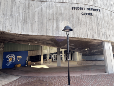 Image of the SJSU Student Services Center Doorway Image of the SJSU Student Services Center Doorway