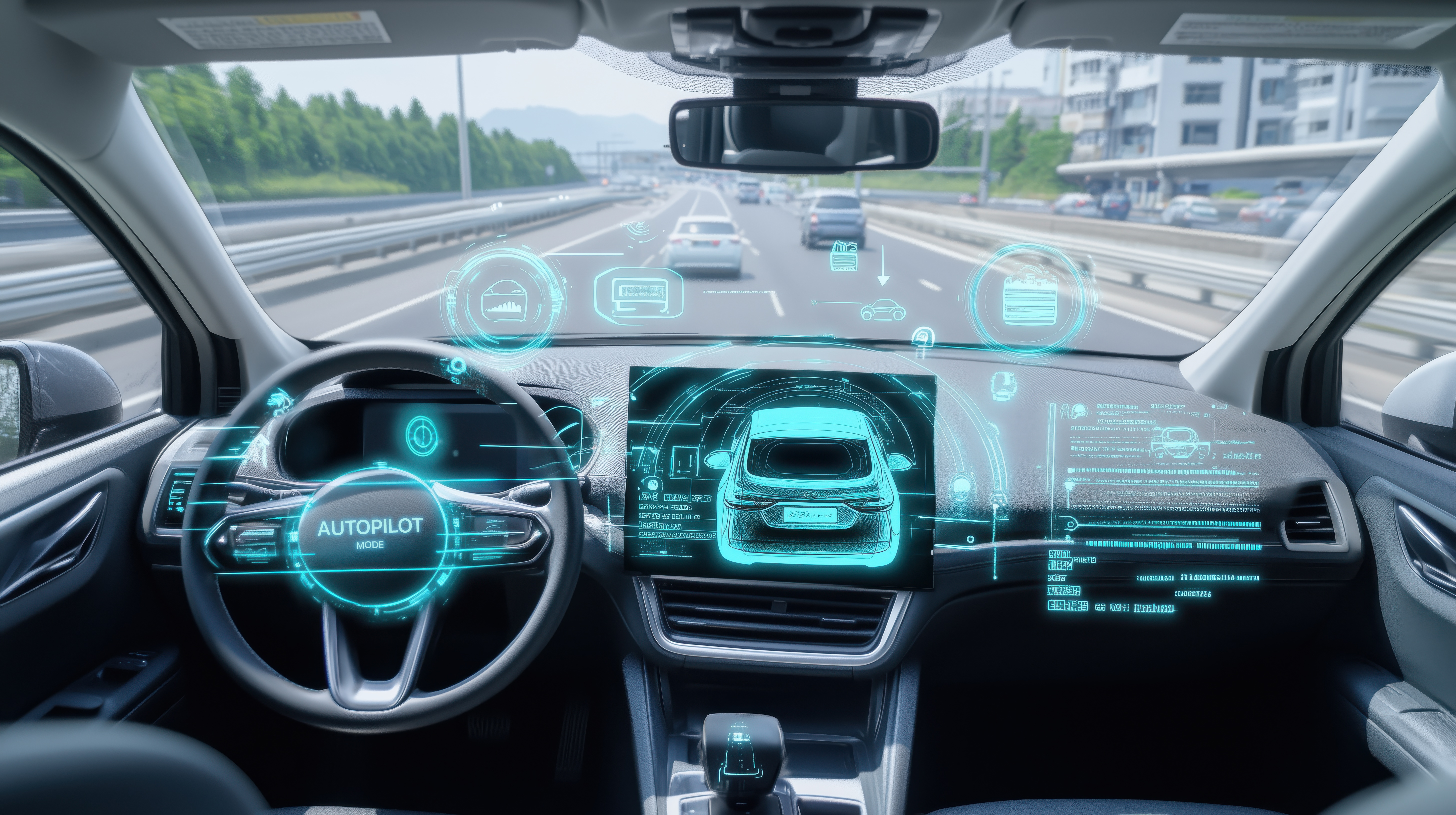 graphic of automated vehicle interior