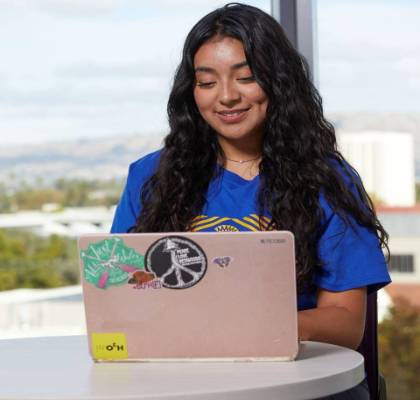 Student with Laptop